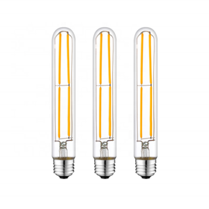 T10 E26 7.3inch Led Bulb Dimmable 2700K 6W Long Lighting Bulb High Quality Tubular Filament Glass Bulb