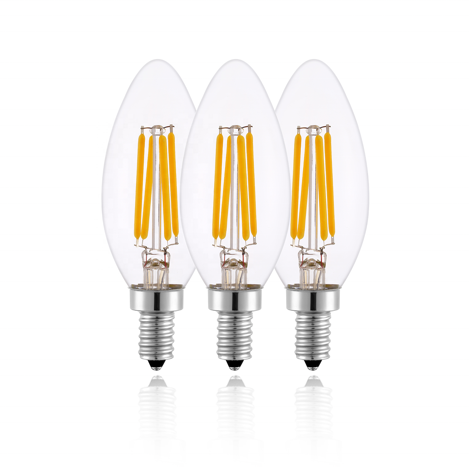 E12 2/4/6W Filament Candle Bulb Small Vintage Bulb Lamp RA80+ 2700-6500k Filament LED Bulbs