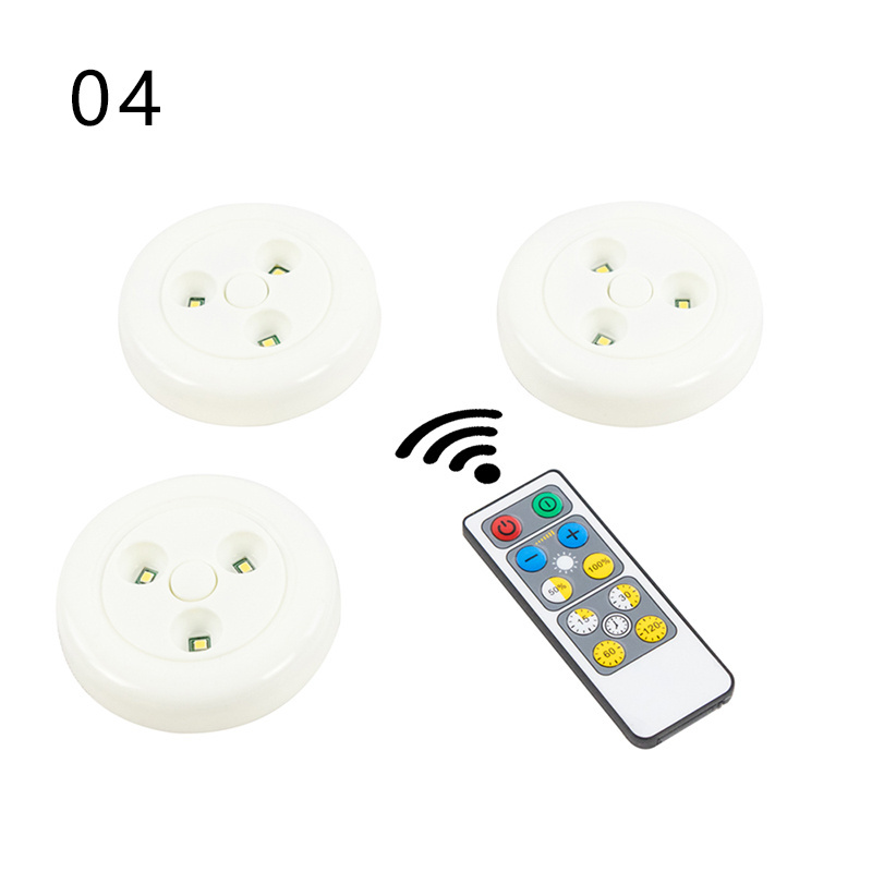 Biumart China Supplier Wholesale Cabinet Lights Wireless Remote Control LED Puck Lamp Under Kitchen Closet Timer Night Light