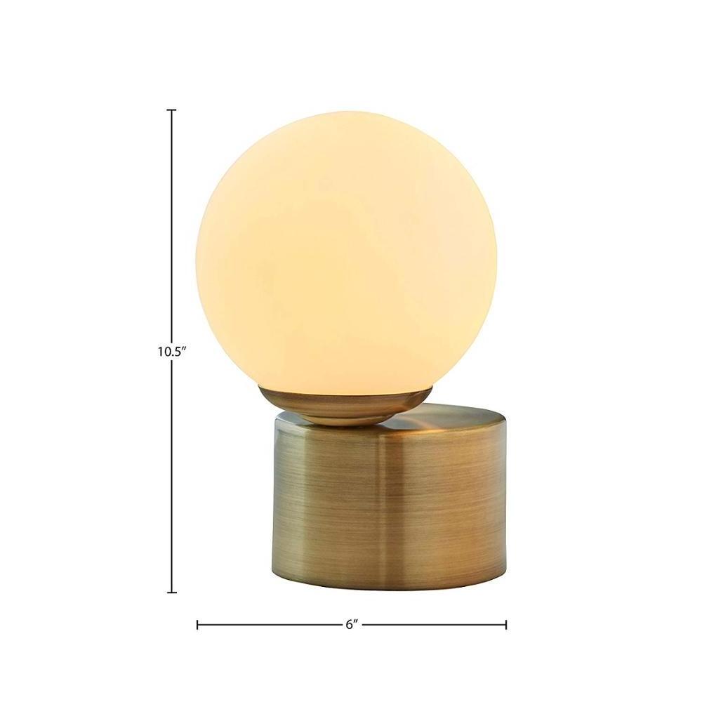 Modern Glass Globe Living Room Table Desk Lamp With LED Light Bulb antique brass glass shade desk lamp