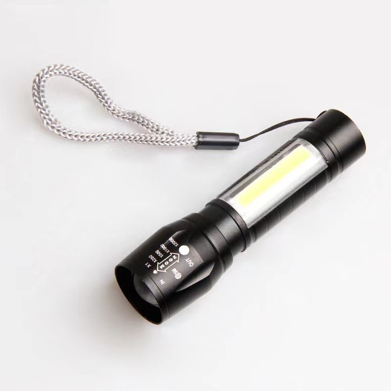 Biumart Mini Flashlights Portable COB Super Bright Pocket Flashlight Adjustable LED Torch Flash Light