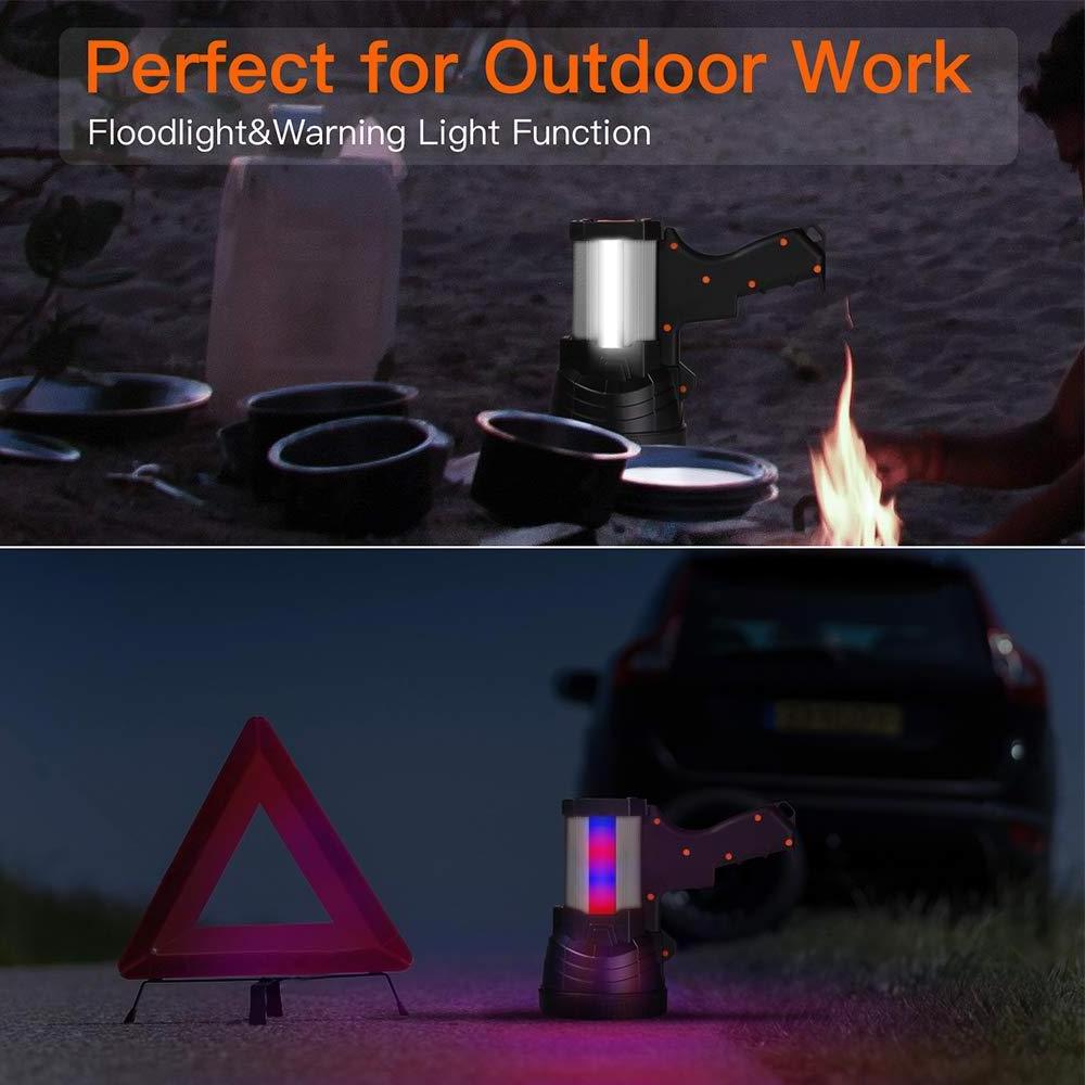 Handheld Spotlights 6000 lumens Super bright side light  Lantern Outdoor  searchlight for camping 4 in 1 LED flashlight