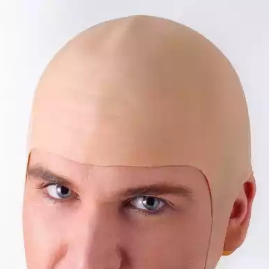 Bald Head Skinhead Wig Cap Latex Fake Bald Head Clown Mens Ladies Baldy Dress Party Fancy Dress Hat