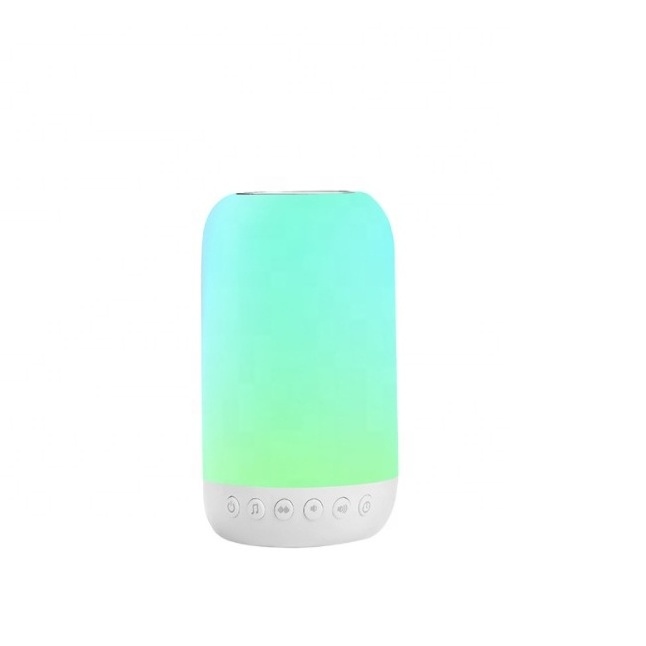 Biumart Desktop Bedside Portable Travel Baby White Noise Natural Sound Machine Device LED RGB Night Light