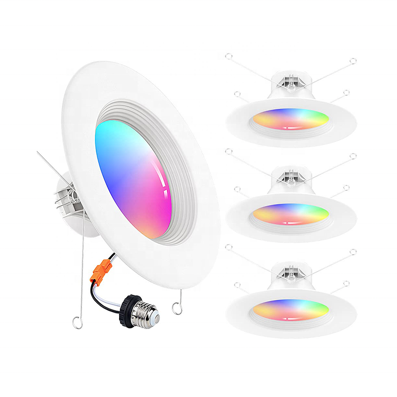 Biumart Graffiti Dimmable CCT Change LED Smart Recessed Downlight Adjustable Ceiling LED Downlight Lamp Spot Light