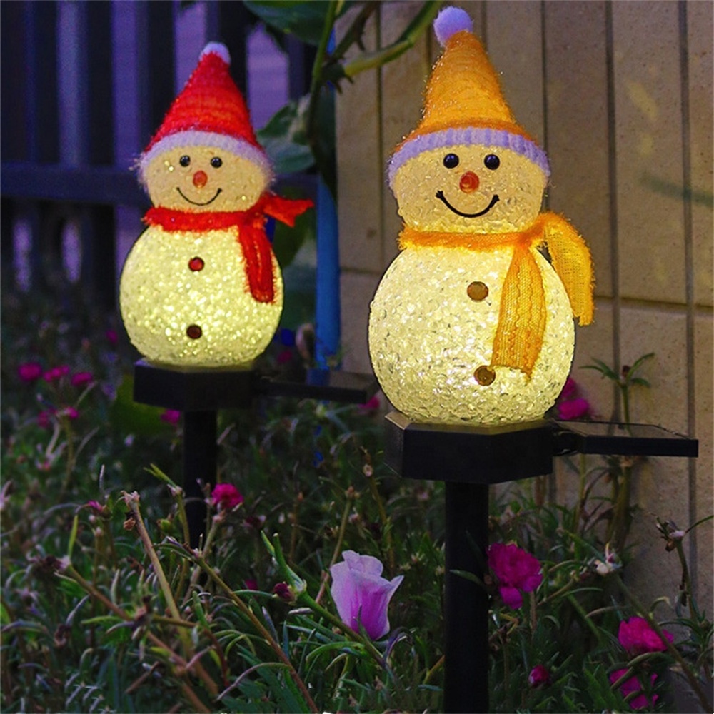 Biumart Outdoor Garden Light Ground New Wholesale Customization Good Price Snowman Solar Decorative Garden Light