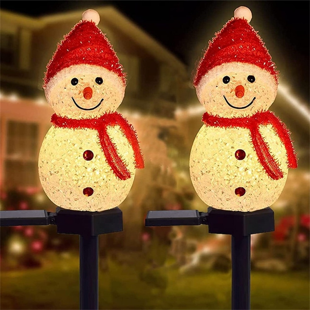 Biumart Outdoor Garden Light Ground New Wholesale Customization Good Price Snowman Solar Decorative Garden Light