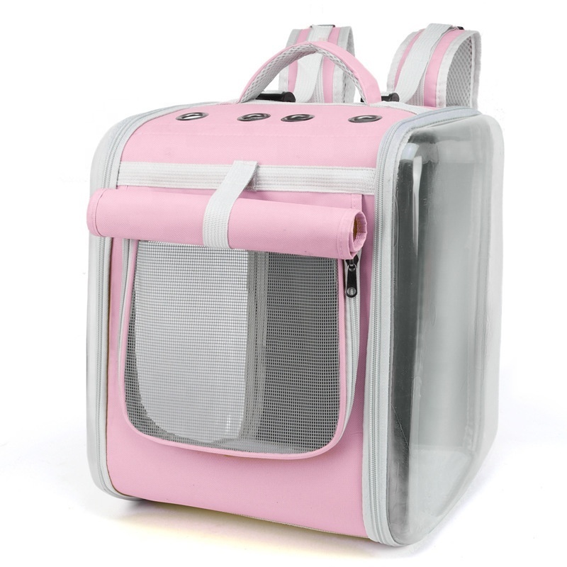 Biumart Pet Carrying Bags Fashion Fordable Breathable Pet Dog Cat Carry Backpack Portable Pet Carrier Travel Outdoor