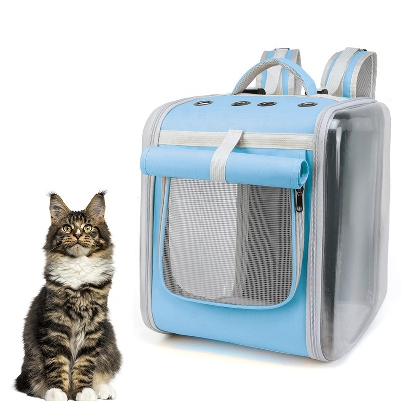 Biumart Pet Carrying Bags Fashion Fordable Breathable Pet Dog Cat Carry Backpack Portable Pet Carrier Travel Outdoor