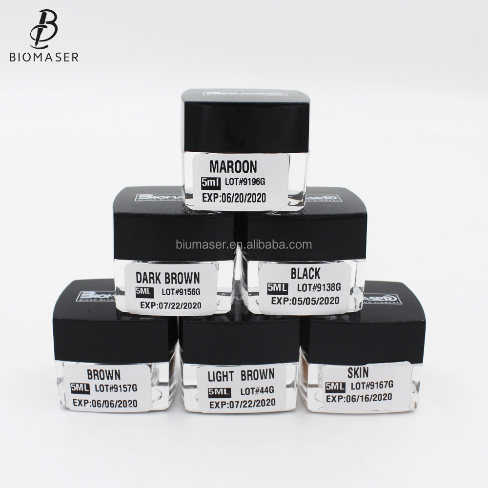 Professional High Quality Skin Safe Biomaser Microblading Pigment 5ml/pc Private Package Pigment Paste