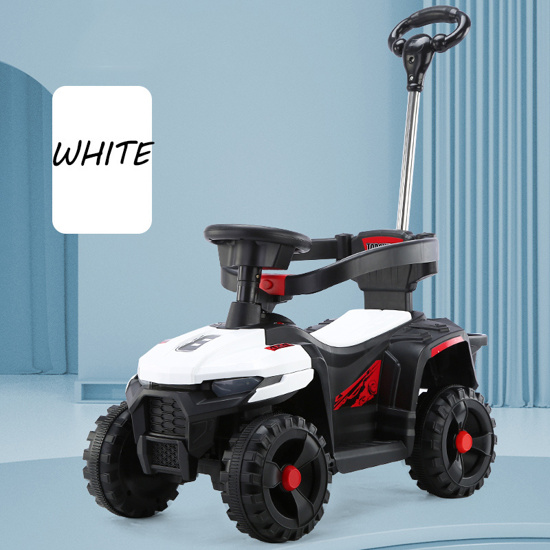 Electric four wheel ATV with push handle and fence/off-road remote control toy car kids electric beach car/mini rechargeable car