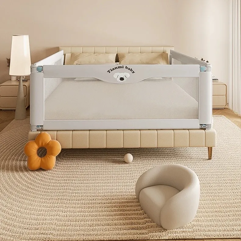 High Quality Aluminum Toddler Baby Bed Rail Guard Non-toxic Material Safety Feature Avoid Slipping Bed Rails for Baby