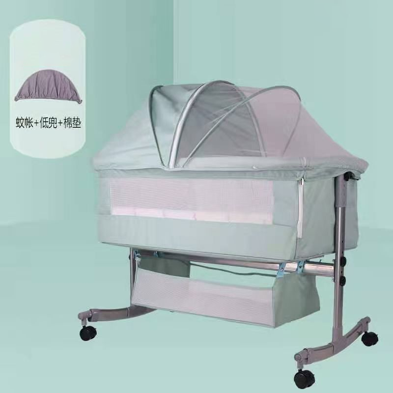 2022  Manufacturer New Born  Pretty 2 IN 1 Crib   Baby Sleeping Cradle Swing Adjustable Height Baby Cribs Baby Bed Swing Cradle