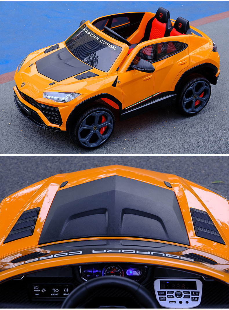 Popular Lamborghini Licensed kids electric car mini sport children 2 seats for kids to drive ride on car remote control toys car