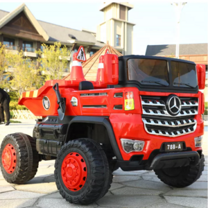 2022 Popular 2.4G remote control dump truck/2 seats Four-Wheel drive kids electric ride on car with automatic rising tipper