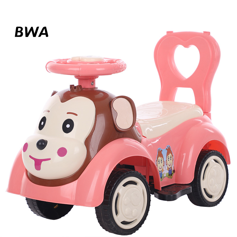 Children twister with retractable pedal four Wheel smooth with music scooter for 1-3 years old walker/toy swing wagon