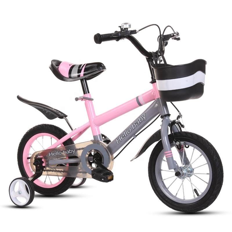 OEM 12 14 16 18 20 Inch Children's Bicycle For Baby Girls Boys With Basket Training Wheels Ride On Bike For Kids 5-8 Years Old