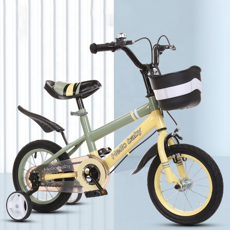 OEM 12 14 16 18 20 Inch Children's Bicycle For Baby Girls Boys With Basket Training Wheels Ride On Bike For Kids 5-8 Years Old