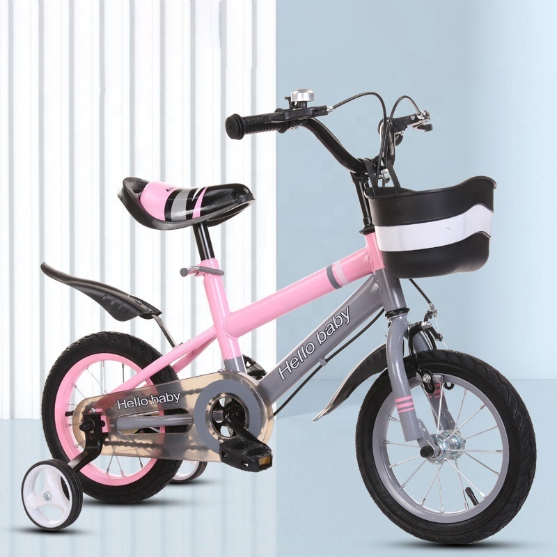 OEM 12 14 16 18 20 Inch Children's Bicycle For Baby Girls Boys With Basket Training Wheels Ride On Bike For Kids 5-8 Years Old