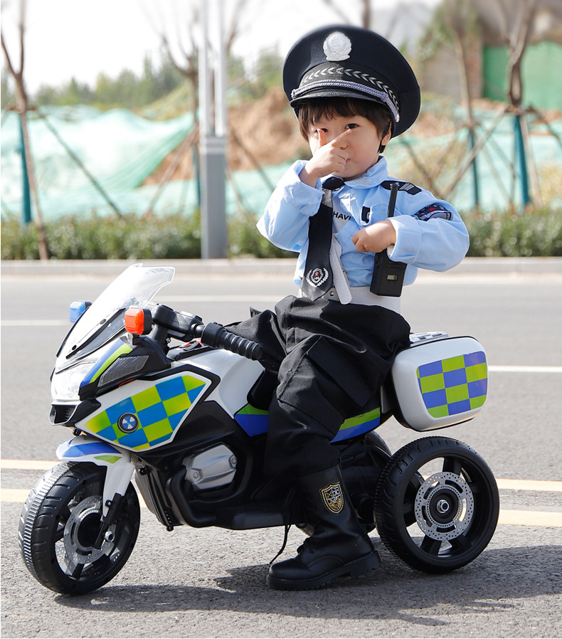 Popular 3 Wheels 6V Battery Operated Ride On Kids Police Motorcycle children 6V electric power 3 wheels ride on toys