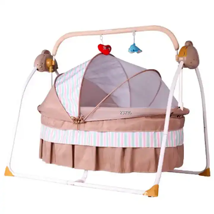 Portable baby cradle Newborn Beside Basket Sleeping Rocker Bed Baby Cot Kids Bassinet Swing Crib Remote Control