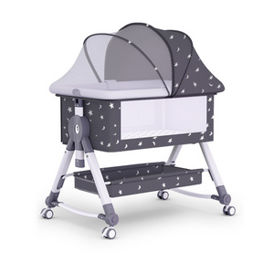 Swing Baby Bassinet Swing Bedside Crib as Well as Manually Swinging Crib Bed  Portable Crib Modern for Newborns and Baby