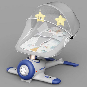 2023 New model high quality Baby Bouncer Rocker Kid Cradle Chair with music and light/foldable multifunction baby swing chair