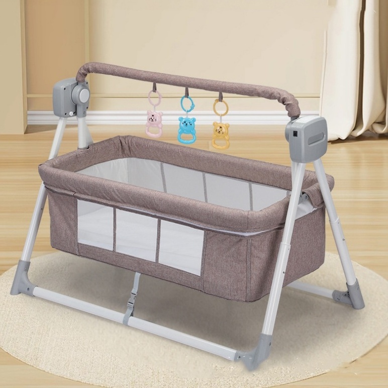 2024 Hot Sale Newborn Swinging Baby Crib Can Be Moved To Adjust The Level Of Splicing Collapsible Cradle Bed Crib Bed