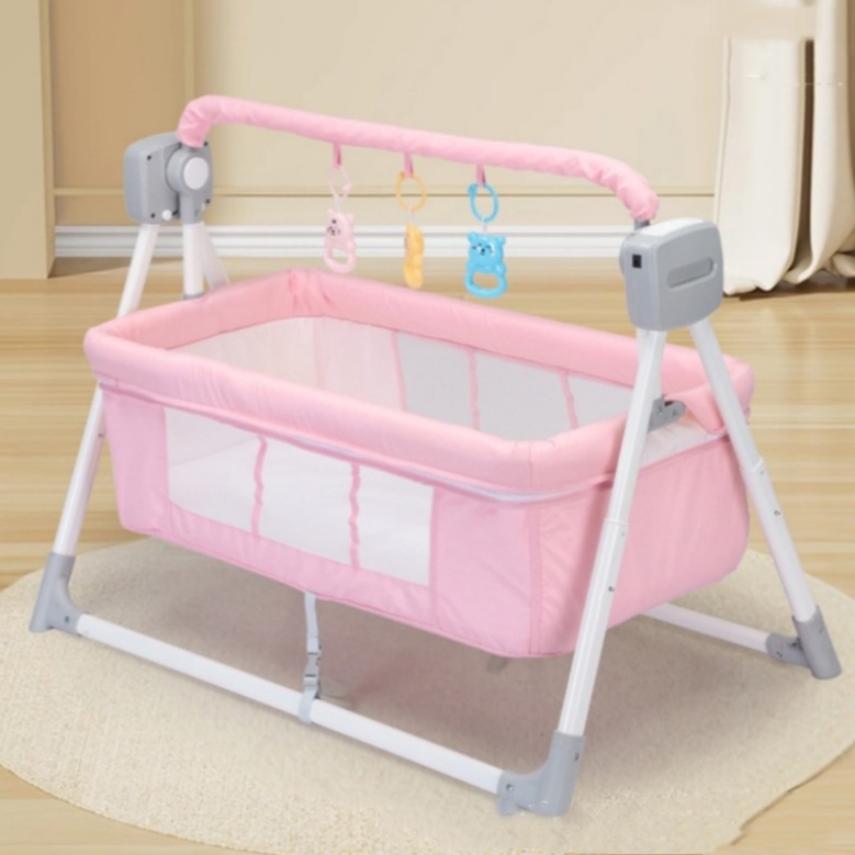 2024 Hot Sale Newborn Swinging Baby Crib Can Be Moved To Adjust The Level Of Splicing Collapsible Cradle Bed Crib Bed