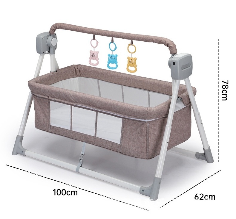 2024 Hot Sale Newborn Swinging Baby Crib Can Be Moved To Adjust The Level Of Splicing Collapsible Cradle Bed Crib Bed