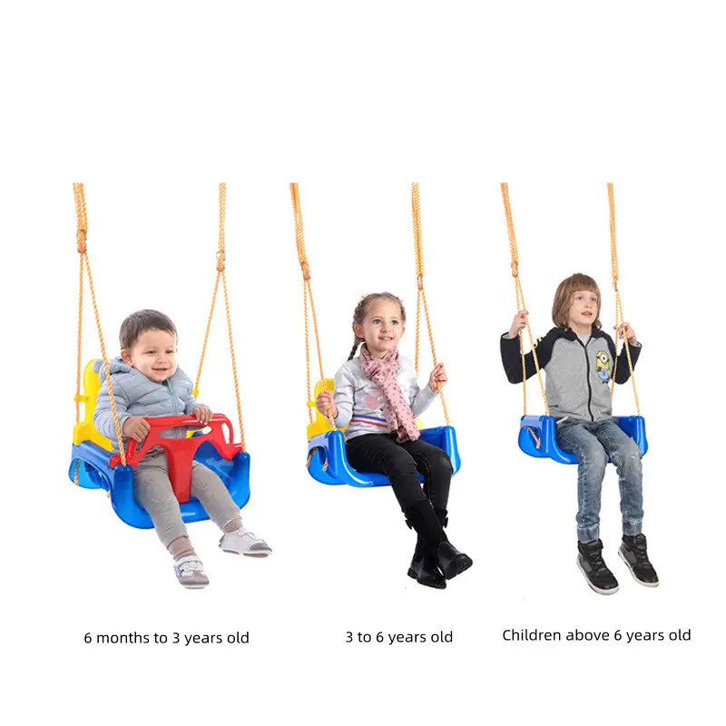 2024 High quality Outdoor Garden Kids Play Swing/Kids Outdoor Playground Kids Swing Chair with Safety Belt Hanging bouncer chair