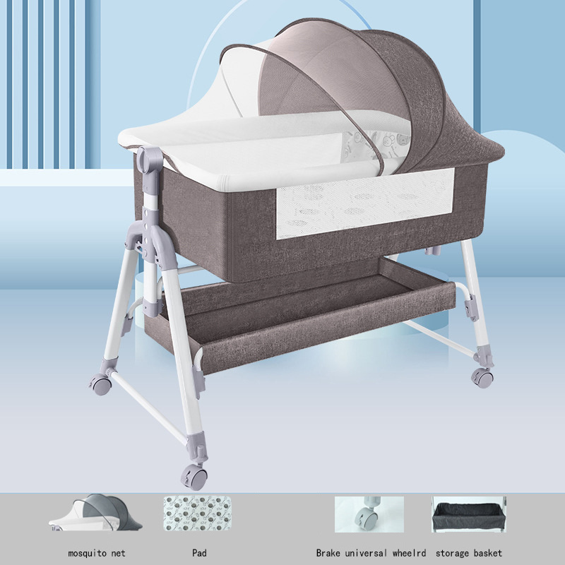 Luxury Foldable Adjustable Height Portable Modern Cosleep baby cradle Swing Kid Cradle Bed New Born Bassinet Baby Crib bed set