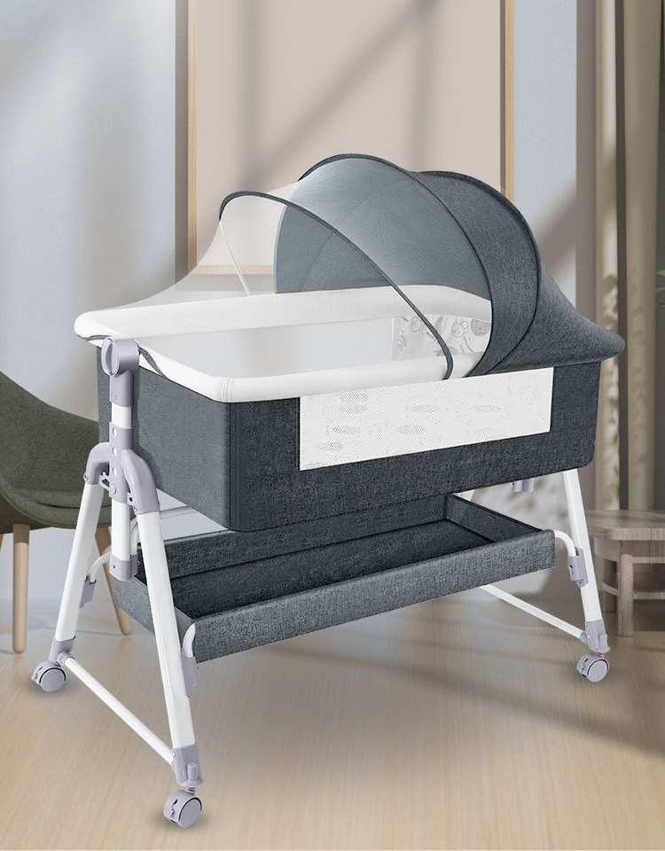 Luxury Foldable Adjustable Height Portable Modern Cosleep baby cradle Swing Kid Cradle Bed New Born Bassinet Baby Crib bed set