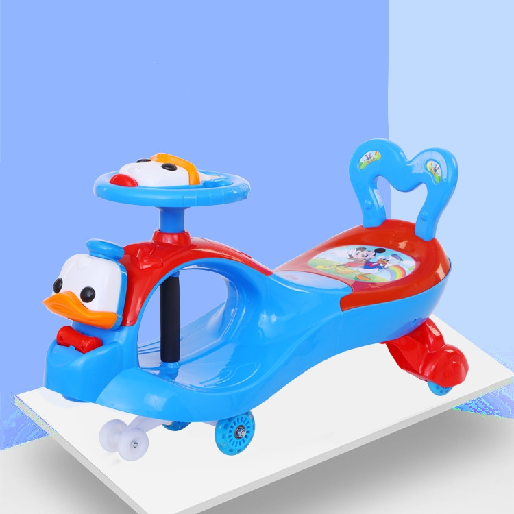 2024 new cute little duck design children twist car musical swing car OEM wholesale cheap baby ride on electric kids ridding car