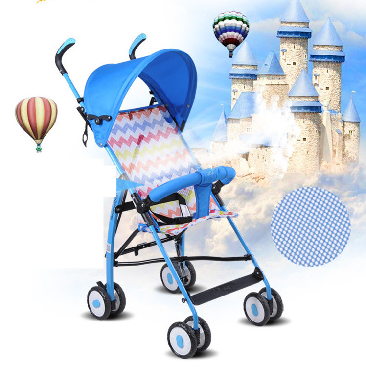 Cheap price down manufacturers of light and thin children's wheelbarrow simple portable sunshade four-wheel umbrella baby cart