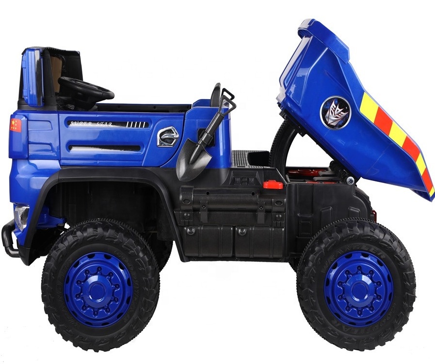 Big Kids Ride On Dump Truck Kids remote control Tractor/  2 seats big kids electric ride on car with automatic rising tipper