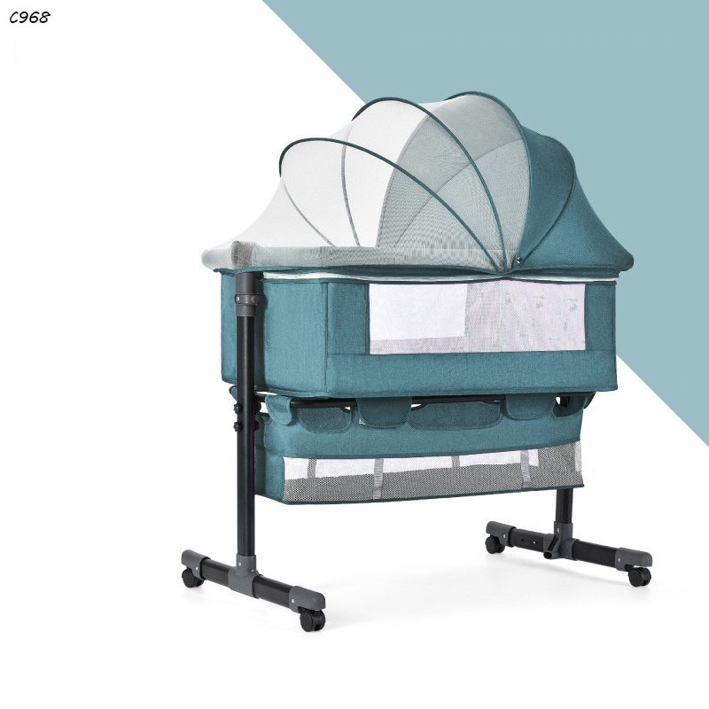 Multifunctional Newborn Baby Bedside Sleeper/Potable Infant Bassinet/Luxury Baby Bassinet Bedside Crib with Canopy Cradle cot