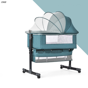 Multifunctional Newborn Baby Bedside Sleeper/Potable Infant Bassinet/Luxury Baby Bassinet Bedside Crib with Canopy Cradle cot