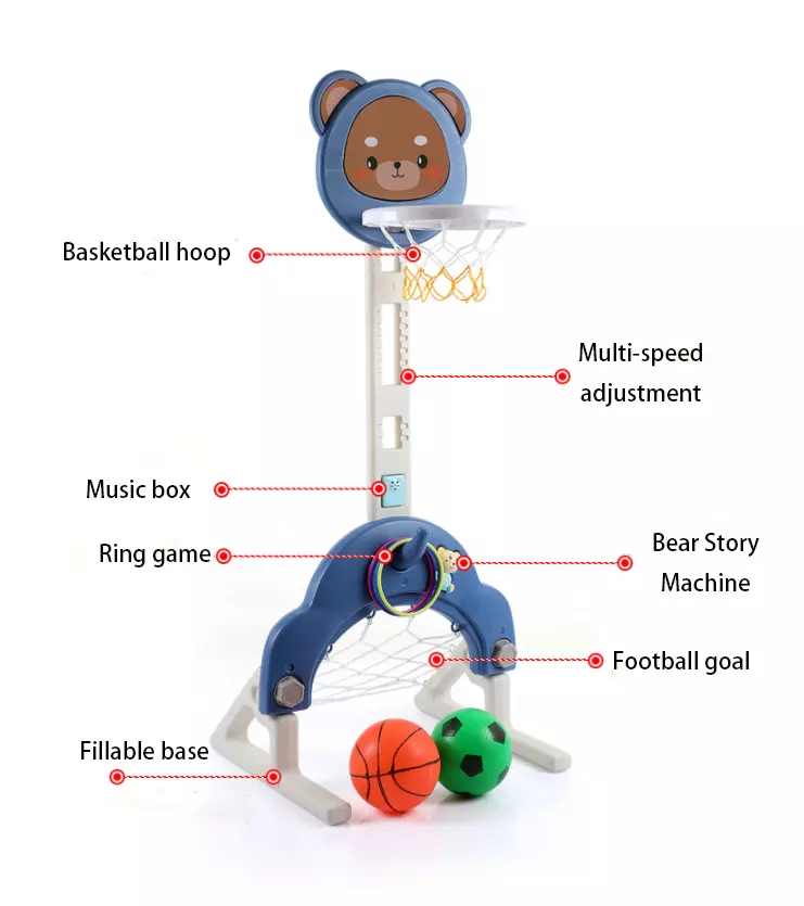 Children plastic removable mini adjustable toddler indoor custom kids mini rack portable baby ring toy stands basketball hoop