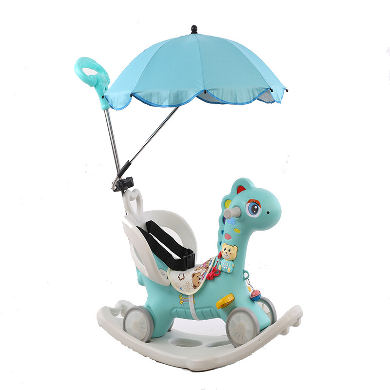 Hot sale baby rotating glow musical toddler walker plastic kids unicorn cartoon rocking horse ride on animals toy