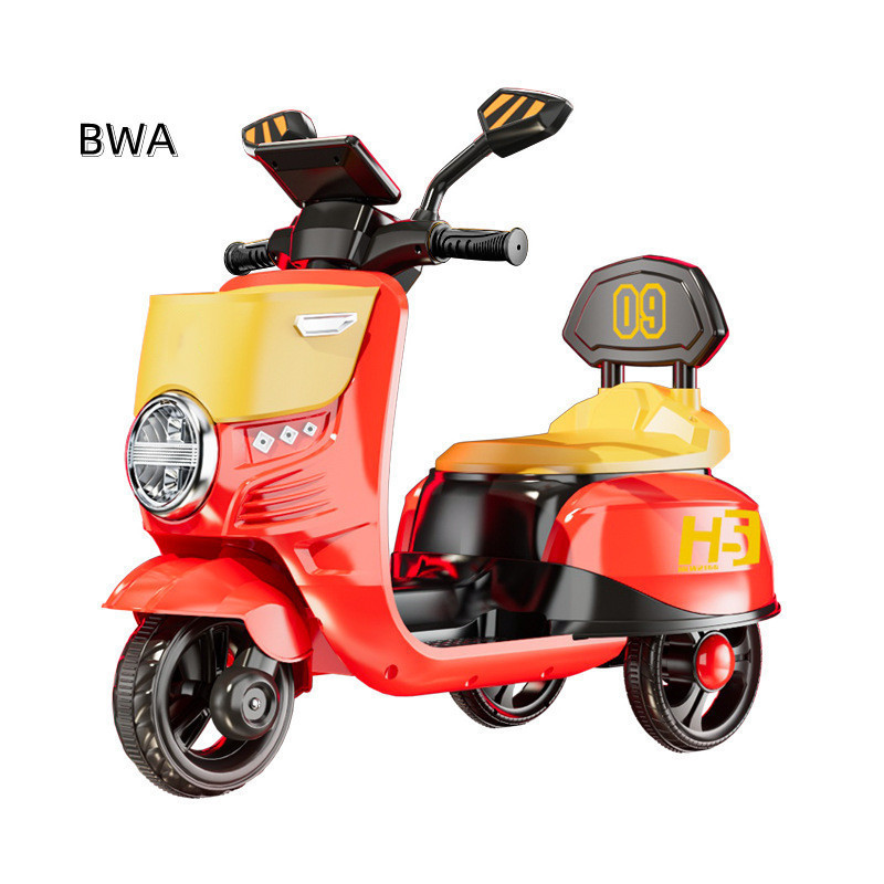 Children's electric motorcycle can sit on adult/boys and girls tricycle double rechargeable large Remote control mini  toy car