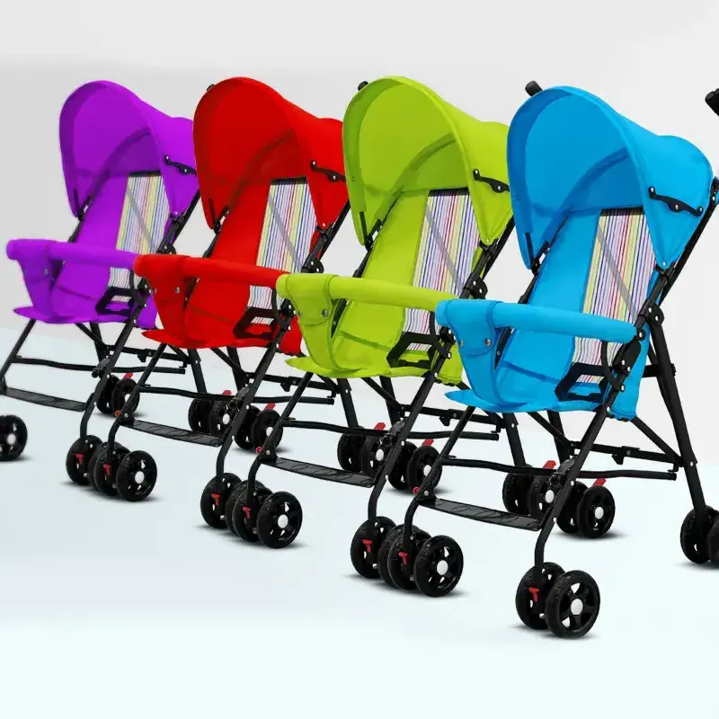 Hot sale lightweight baby stroller/one step folding baby cart/Baby umbrella handle travel stroller 8 wheels baby pram with brake