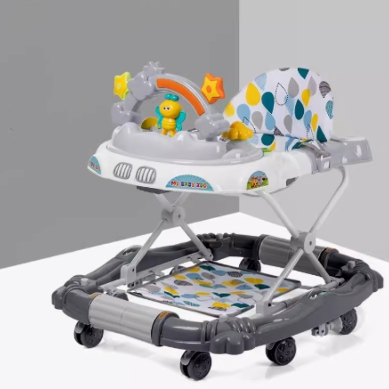 Anti-rollover base Adjustable Foldable Infant Baby Walker Sit To Stand Learning Walking Popular Baby Walker