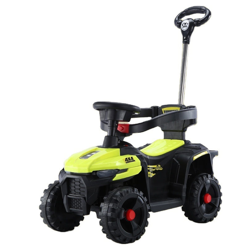 Electric four wheel ATV with push handle and fence/off-road remote control toy car kids electric beach car/mini rechargeable car