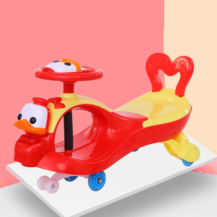 2024 new cute little duck design children twist car musical swing car OEM wholesale cheap baby ride on electric kids ridding car