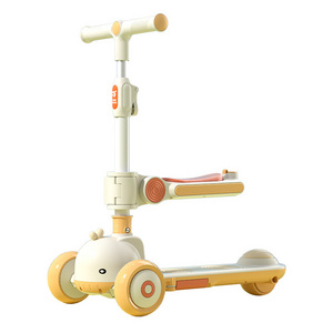 New dolphin scooter PP material widened flash wheel baby scooter aluminum alloy vertical rod handlebars/baby scooter for baby