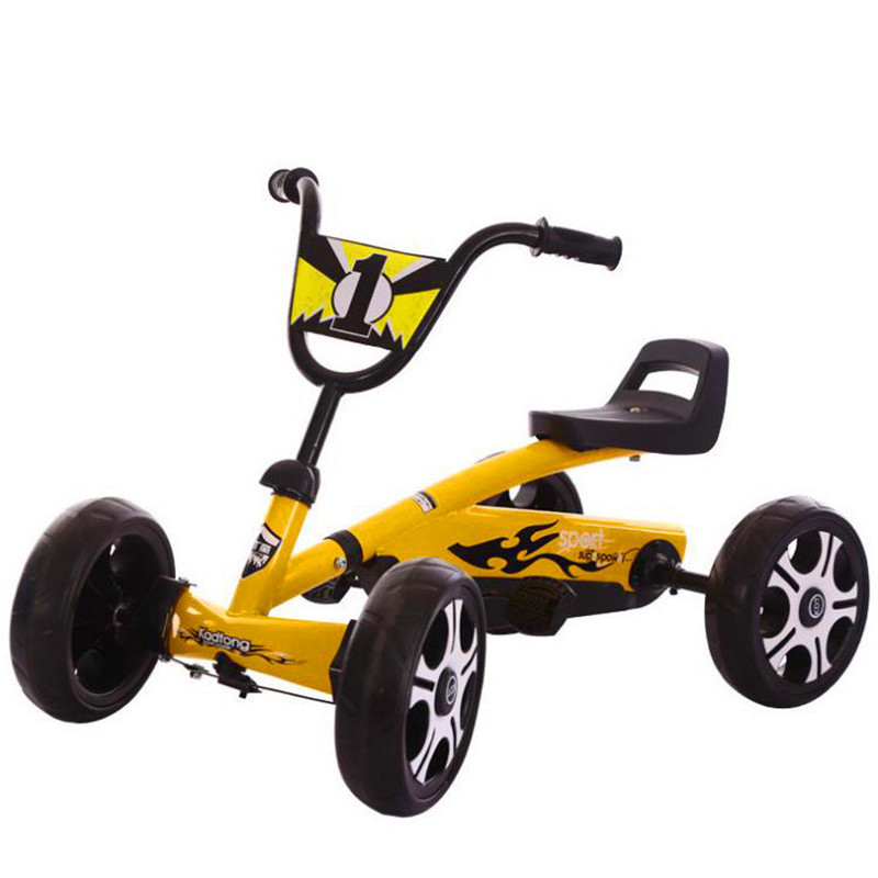 high quality Cheap Four wheels pedal  Fold-able Children's kids kart car Smooth body anti-rollover