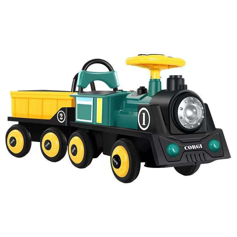 The latest children's train toys Children's electric car riding t kids car with lights spray children ride on small train music