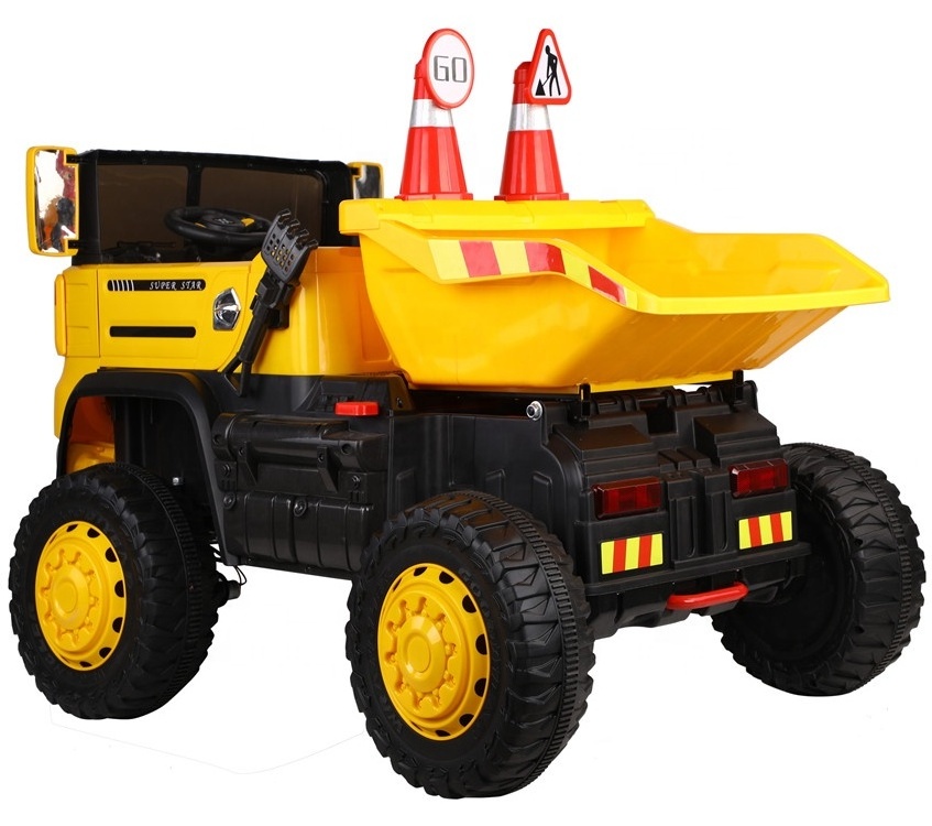 Big Kids Ride On Dump Truck Kids remote control Tractor/  2 seats big kids electric ride on car with automatic rising tipper