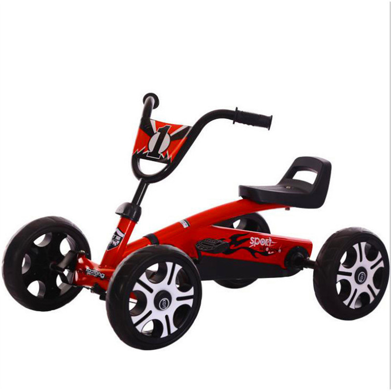 high quality Cheap Four wheels pedal  Fold-able Children's kids kart car Smooth body anti-rollover